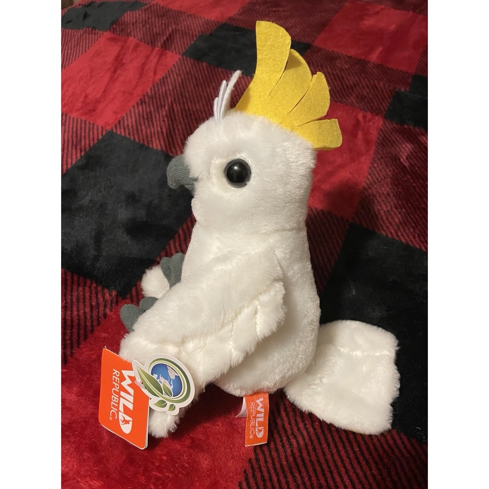 12" Wild Republic Plush Stuffed Animal‎ Bird Parrot Cockatoo White 2011